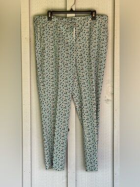 Prada Printed Light Blue- Aqua - Ponte Pants - 48 - 12